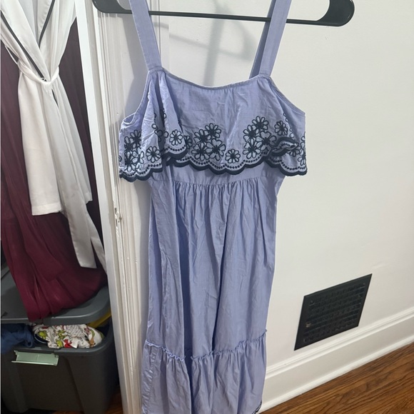 Kate Spade Lavender Maxi Dress with Navy  Floral Detail - Picture 1 of 8